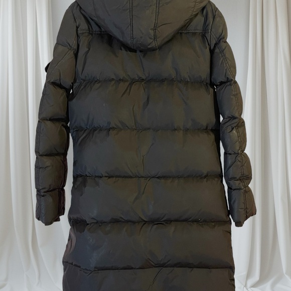 Girls black sz large full length down puffer coat. - Picture 2 of 3